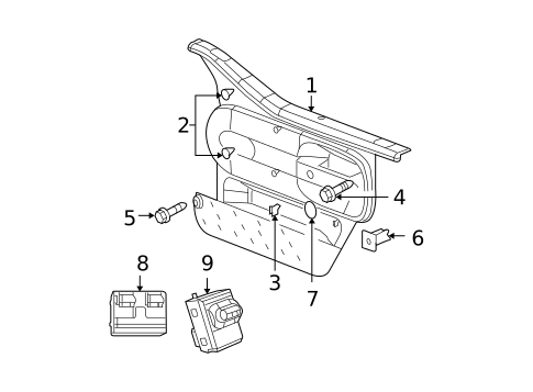 Interior Trim - Front Door for 2018 Jeep Wrangler JK #1