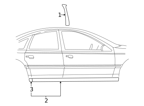 Exterior Trim - Pillars for 2004 Mercury Marauder #0
