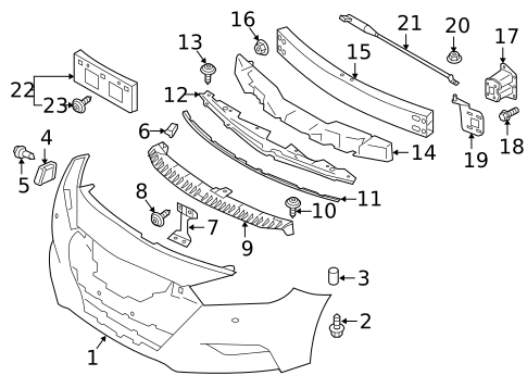 Bumper & Components - Front for 2016 Nissan Maxima #0