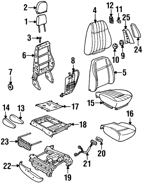 Front Seat Components for 2003 Oldsmobile Silhouette #1