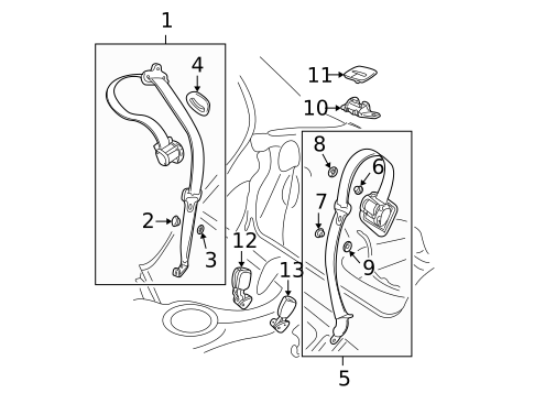 Seat Belt for 2007 Saab 9-5 #1
