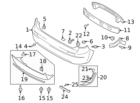 Bumper & Components - Rear for 2011 Suzuki SX4 #0