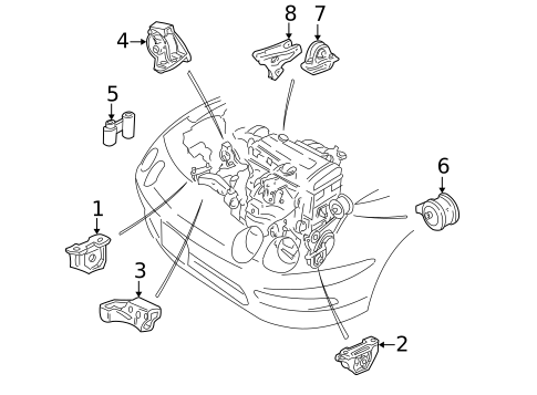 Engine & Trans Mounting for 1996 Acura Integra #0