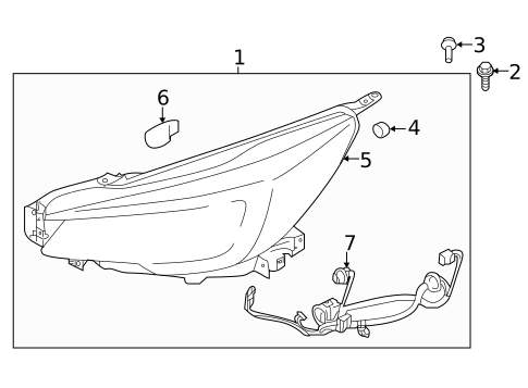 Headlamp Components for 2019 Subaru Legacy #1