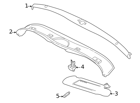 Interior Trim - Roof for 2004 Jaguar XK8 #0