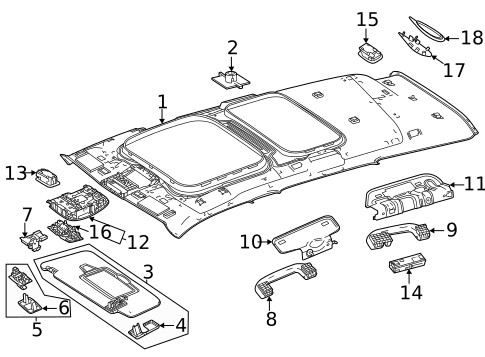 Interior Trim - Roof for 2021 Mercedes-Benz GLA 35 AMG® #0