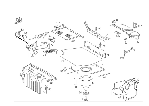 Luggage Compartment Covering for 1984 Mercedes-Benz 500 SEC #2