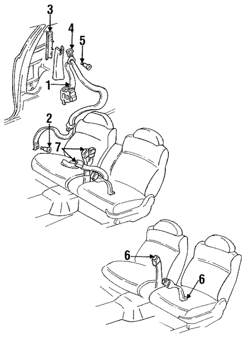 Seat Belt for 1998 Chevrolet Lumina #0
