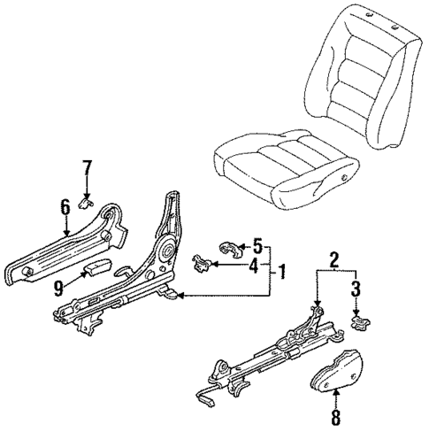 Tracks & Components for 1990 Honda Accord #0