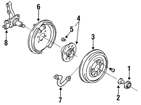 Rear Brakes for 1994 Mazda MX-6 #1