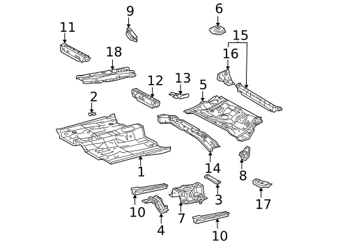 Floor & Rails for 2003 Toyota Matrix #1