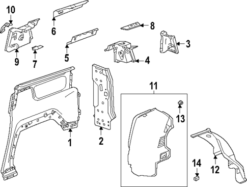 Quarter Panel & Components for 2025 GMC Hummer EV SUV #0