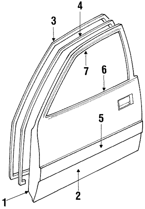 Door & Components for 1992 Mazda MX-6 #0