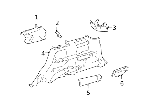 Interior Trim - Quarter Panels for 2005 Ford Freestyle #0