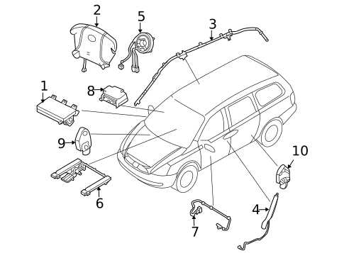 Air Bag Components for 2007 Hyundai Entourage #0
