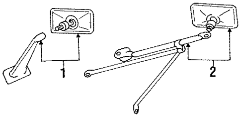 Outside Mirrors for 1985 Dodge W150 #0