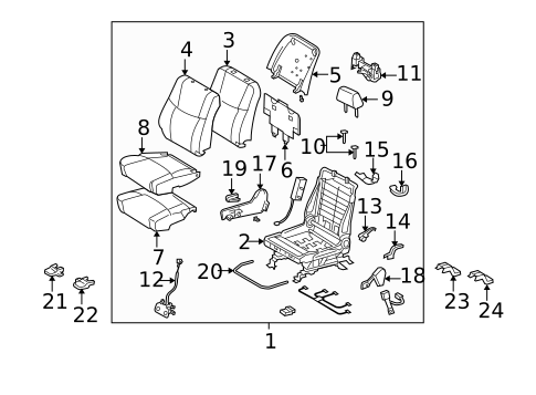 Front Seat Components for 2010 Toyota Avalon #2