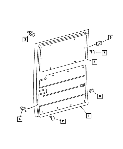 Door Trim Panels-Front and Sliding for 2004 Dodge Sprinter 3500 #1