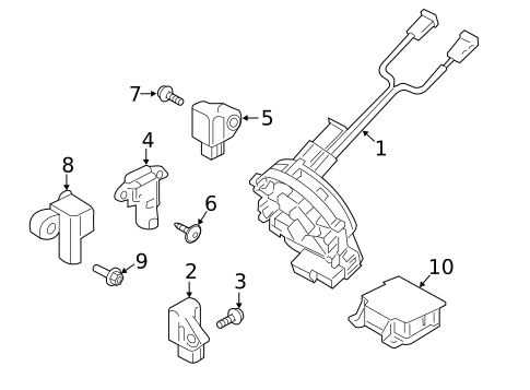 Air Bag Components for 2019 Hyundai Santa Fe #1