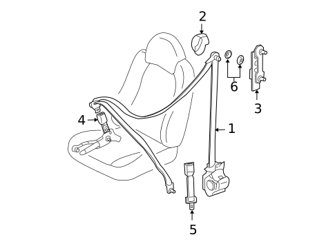 Seat Belt for 2012 Ford Escape #1