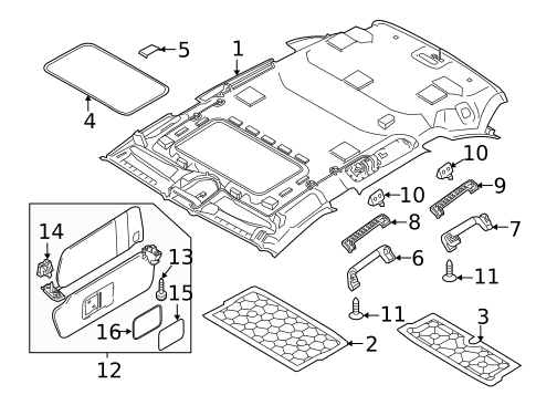Interior Trim - Roof for 2017 Porsche Cayenne #1