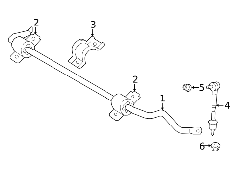Stabilizer Bar & Components for 2018 Lexus GS F #1