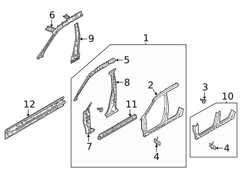 Center Pillar & Rocker for 2022 Nissan Rogue #0