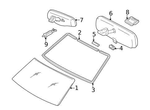 Glass - Windshield for 2006 Toyota Tundra #1