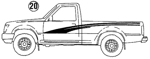 Stripe Tape for 1993 Toyota Pickup #5
