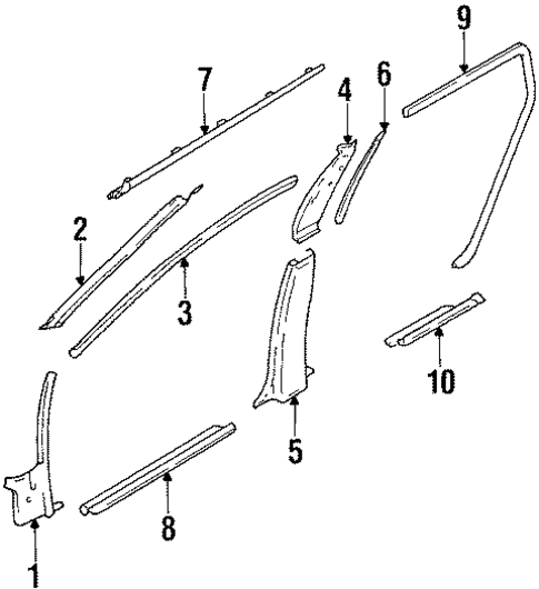 Passenger Compartment Trim for 1990 Toyota Corolla #1