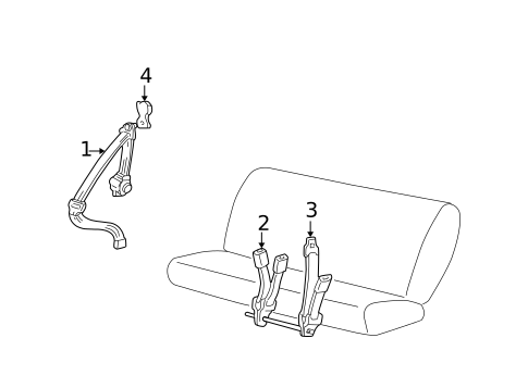 Seat Belt for 2004 Ford Excursion #1