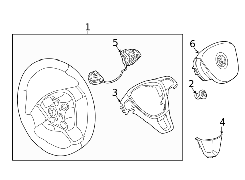 Steering Wheel & Trim for 2021 Volkswagen Atlas #0