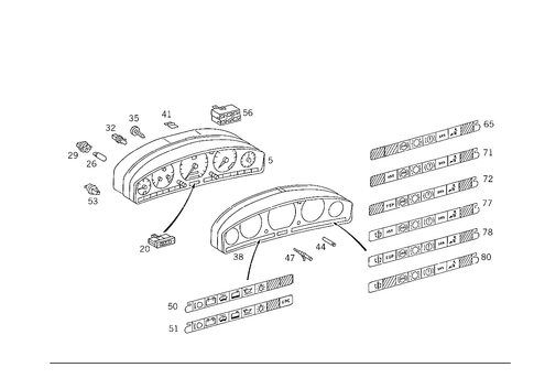 Instrument Cluster for 1984 Mercedes-Benz 500SEC #0