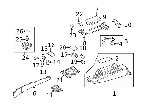 Center Console for 2009 Mercedes-Benz CL 550 #0