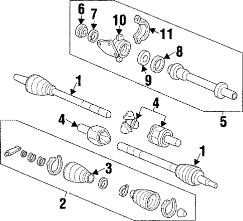 Drive Axles for 1998 Acura CL #0