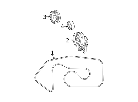 Belts & Pulleys for 2003 Mercedes-Benz S 600 #0