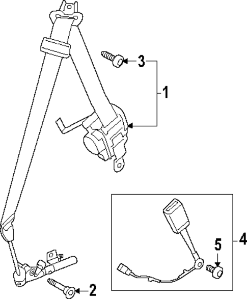 Front Seat Belts for 2024 Ford Mustang #1