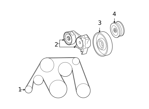 Belts & Pulleys for 2007 Lexus LS460 #0