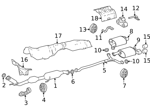 Exhaust Components for 2020 Toyota Camry #1