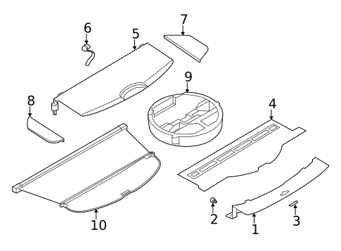 Interior Trim - Rear Body for 2014 Nissan Rogue #0