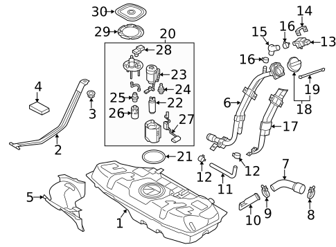 Fuel System Components for 2017 Kia Forte5 #5