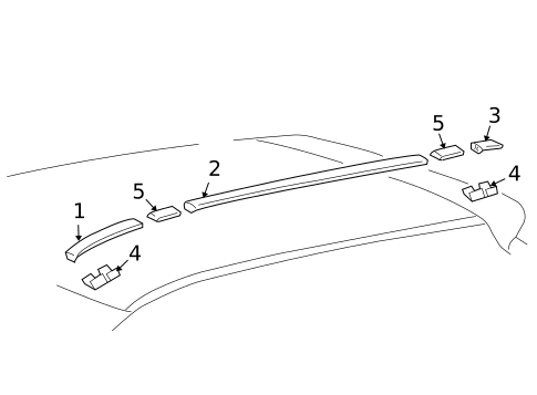 Exterior Trim - Roof for 2008 Lexus RX400h #0