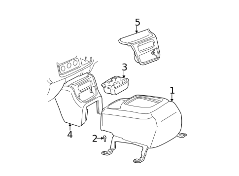 Center Console for 2000 Chevrolet Silverado 1500 #1