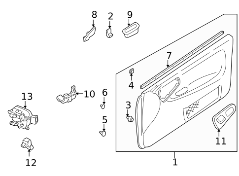 Door for 1996 Subaru Impreza #1
