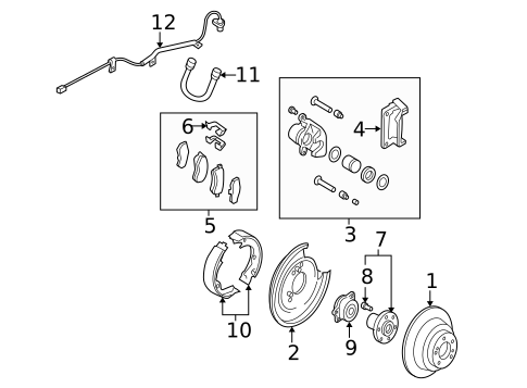 Rear Brakes for 2004 Subaru Baja #0