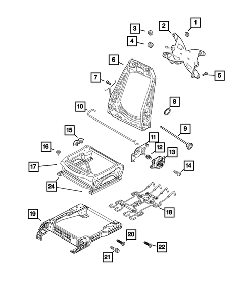 Front Seats - Adjusters, Recliners, Shields and Risers for 2020 Ram ProMaster City #0