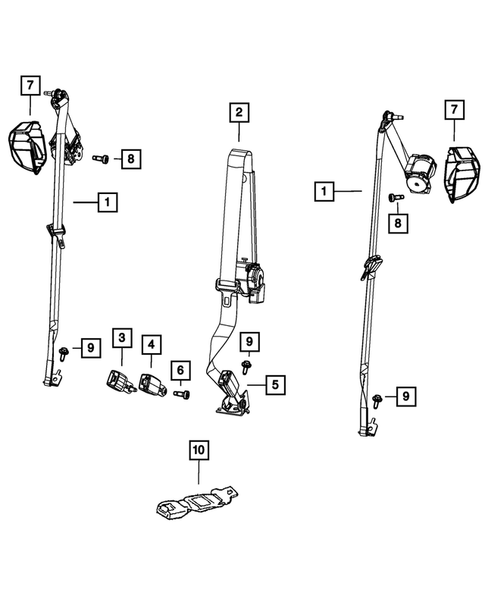 Seat Belts for 2016 Jeep Grand Cherokee #0