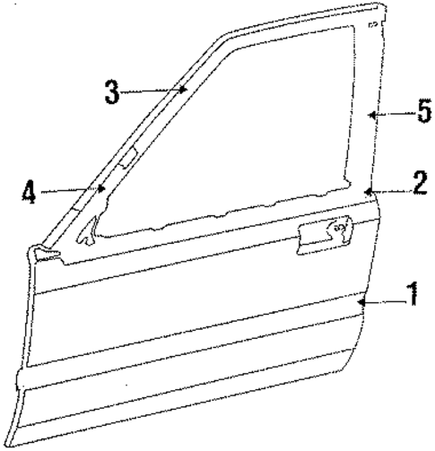 Door & Components for 1987 Honda Accord #1