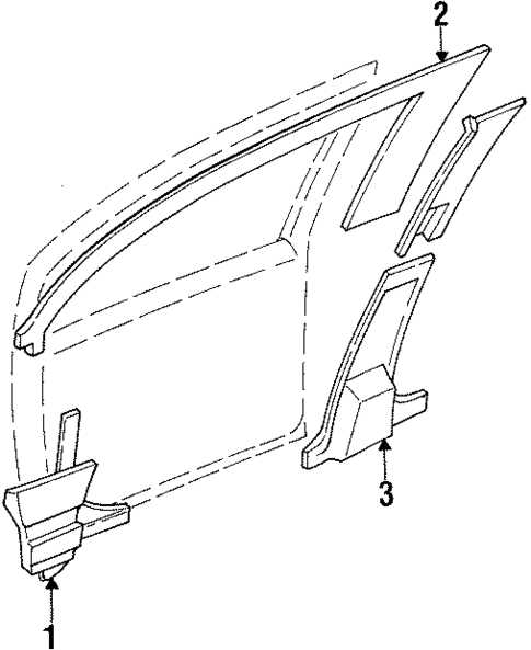 Interior Trim - Pillars for 1993 Mercury Tracer #0