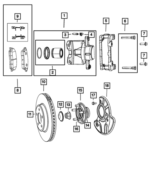 Front Brakes for 2018 Dodge Challenger #1